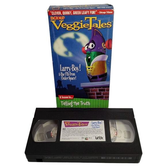 Vintage Vhs VeggieTales Larryboy & The Fib From Outer Space Kid Family Fun - Picture 3 of 7